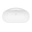 Sonoma 58 x 32 AcrylX Freestanding Center Drain Bathtub in White with White Skirt