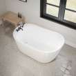 Finlay 58 x 32 AcrylX Freestanding End Drain Bathtub in White with White Skirt