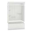 Allia TSR-6032 AFR Acrylic Alcove Left-Hand Drain Three-Piece Tub Shower in White
