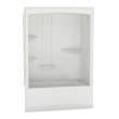 Allia TSR-6032 Acrylic Alcove Right-Hand Drain One-Piece Combined Whirlpool & Aeroeffect Tub Shower in White