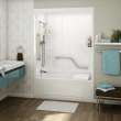 ALLIA TSR-6032 Acrylic Alcove Left-Hand Drain Three-Piece Combined Whirlpool & Aeroeffect Tub Shower in White