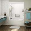 ALLIA TSR-6032 Acrylic Alcove Left-Hand Drain Three-Piece Combined Whirlpool & Aeroeffect Tub Shower in White