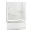 Allia TS-6032 AFR Acrylic Alcove Left-Hand Drain Two-Piece Tub Shower in White
