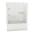 Allia TS-6032 Acrylic Alcove Left-Hand Drain One-Piece Whirlpool Tub Shower in White