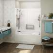 Allia TS-6032 Acrylic Alcove Left-Hand Drain One-Piece Combined Whirlpool & Aeroeffect Tub Shower in White