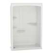 Allia SHR-6034 Acrylic Alcove Right-Hand Drain Left Molded Seat One-Piece Shower in White
