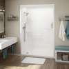 Allia SHR-6034 Acrylic Alcove Center Drain No Seat One-Piece Shower in White