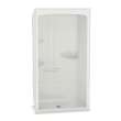 Allia SHR-4834 Acrylic Alcove Center Drain No Seat One-Piece Shower in White