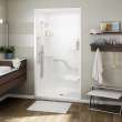 Allia SHR-4834 Acrylic Alcove Center Drain Right Molded Seat One-Piece Shower in White