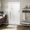 Allia SHR-4834 Acrylic Alcove Center Drain Left Molded Seat Three-Piece Shower in White