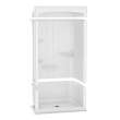 Allia SHR-4834 Acrylic Alcove Center Drain Left Molded Seat Three-Piece Shower in White