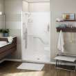 Allia SH-4834 Acrylic Alcove Center Drain Left Molded Seat One-Piece Shower in White