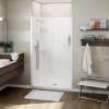 Allia SH-4834 Acrylic Alcove Center Drain Right Molded Seat One-Piece Shower in White