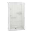 Allia SH-4834 Acrylic Alcove Center Drain Right Molded Seat One-Piece Shower in White