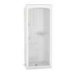 Allia SHR-3636 Acrylic Alcove Center Drain No Seat One-Piece Shower in White
