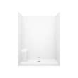 SS3260 AcrylX(TM) Alcove Center Drain One-Piece Shower in White
