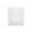 Icon SH6036X AFR AcrylX(TM) Alcove Center Drain One-Piece Shower in White