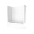 Icon TS6032X AFR AcrylX(TM) Alcove Left Hand Drain One-Piece Tub Shower in White