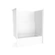 Icon TS6036X AFR Acrylx Alcove Right Hand Drain One-Piece Tub Shower in White