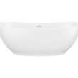 Valentina 67 x 32 Acrylic Freestanding Center Drain Bathtub in Matte White with Matte White Skirt