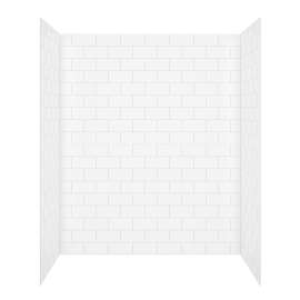 Versaline 60 in. Alcove Wall Kit - Subway in White