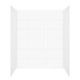 Versaline 60 in. Alcove Wall Kit - Vertical in White