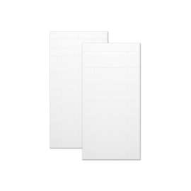 Denso 42 in. Solid Surface Glue up Two-Piece Wall Kit in White