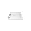 Roka 3232 Acrylic Corner Shower Base with Corner Drain in White