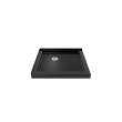Roka 3232 Acrylic Corner Shower Base with Corner Drain in Black