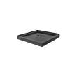 Roka 3636 Acrylic Corner Shower Base with Corner Drain in Black
