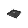 Roka 3636 Acrylic Corner Shower Base with Corner Drain in Black