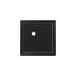 Roka 3636 Acrylic Corner Shower Base with Corner Drain in Black
