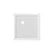 Roka 4242 Acrylic Corner Shower Base with Corner Drain in White