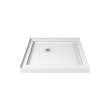 Roka 4242 Acrylic Corner Shower Base with Corner Drain in White