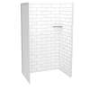 Utile 4832 Composite Direct-to-Stud Three-Piece Alcove Shower Wall Kit in Metro Tux