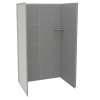 Utile 4832 Composite Direct-to-Stud Three-Piece Alcove Shower Wall Kit in Erosion Pebble Grey