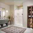 Utile 4832 Composite Direct-to-Stud Three-Piece Alcove Shower Wall Kit in Calcutta Chalk