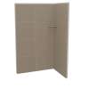 Utile 4832 Composite Direct-to-Stud Two-Piece Corner Shower Wall Kit in Erosion Taupe