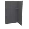 Utile 4832 Composite Direct-to-Stud Two-Piece Corner Shower Wall Kit in Erosion Charcoal