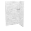 Utile 4832 Composite Direct-to-Stud Two-Piece Corner Shower Wall Kit in Marble Carrara