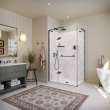 Utile 4832 Composite Direct-to-Stud Two-Piece Corner Shower Wall Kit in Calcutta Chalk