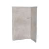 Utile 4832 Composite Direct-to-Stud Two-Piece Corner Shower Wall Kit in Antico Linen