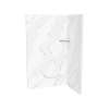 Utile 4836 Composite Direct-to-Stud Two-Piece Corner Shower Wall Kit in Adria Pearl