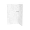 Utile 4836 Composite Direct-to-Stud Two-Piece Corner Shower Wall Kit in Calcutta Chalk