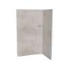 Utile 4836 Composite Direct-to-Stud Two-Piece Corner Shower Wall Kit in Antico Linen