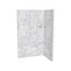 Utile 4836 Composite Direct-to-Stud Two-Piece Corner Shower Wall Kit in Stataro Storm