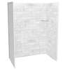 Utile 6032 Composite Direct-to-Stud Three-Piece Alcove Shower Wall Kit in Marble Carrara