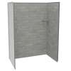Utile 6032 Composite Direct-to-Stud Three-Piece Alcove Shower Wall Kit in Organik Clay