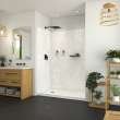 Utile 6032 Composite Direct-to-Stud Three-Piece Alcove Shower Wall Kit in Calcutta Chalk