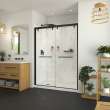 Utile 6032 Composite Direct-to-Stud Three-Piece Alcove Shower Wall Kit in Calcutta Chalk